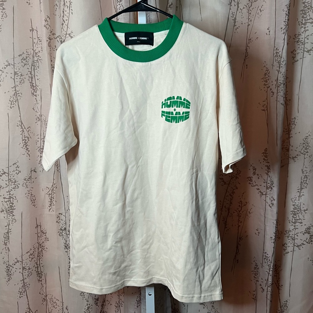 Homme + Femme La × Streetwear (Heavyweight T-shirt) NWOT Small green/cream